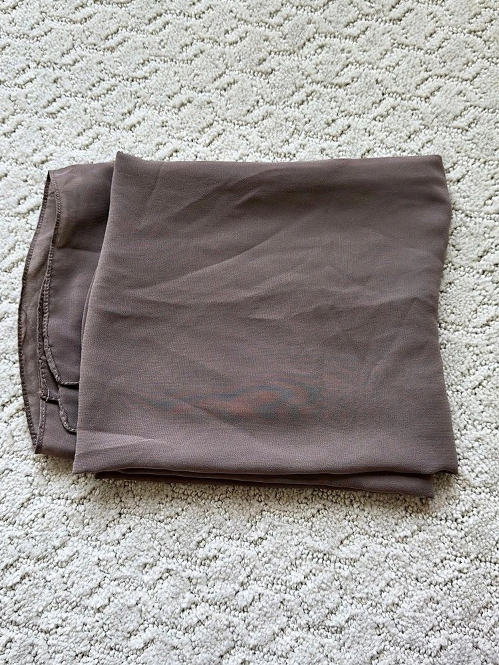 Brown-gray hijab, material is chiffon